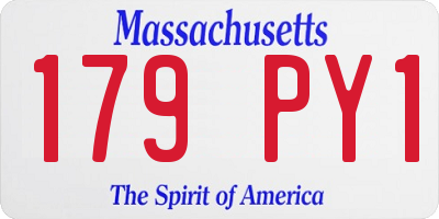 MA license plate 179PY1