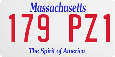 MA license plate 179PZ1