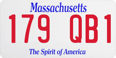 MA license plate 179QB1