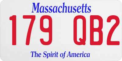 MA license plate 179QB2