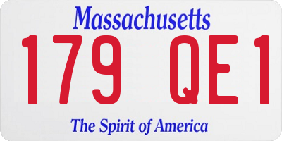 MA license plate 179QE1