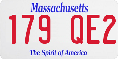 MA license plate 179QE2