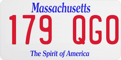MA license plate 179QG0