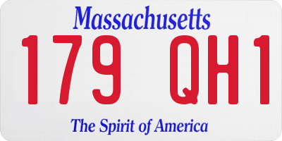MA license plate 179QH1