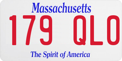 MA license plate 179QL0