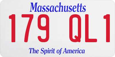 MA license plate 179QL1