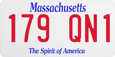MA license plate 179QN1