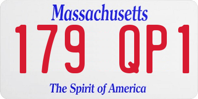 MA license plate 179QP1
