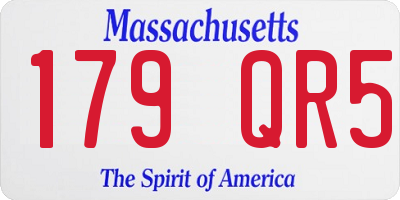 MA license plate 179QR5