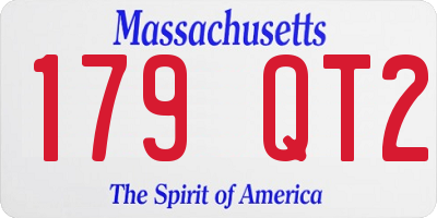 MA license plate 179QT2