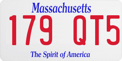 MA license plate 179QT5