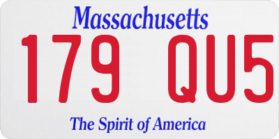 MA license plate 179QU5