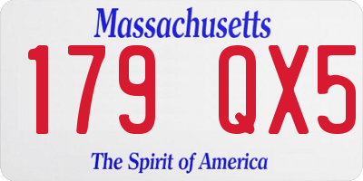 MA license plate 179QX5
