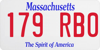 MA license plate 179RB0