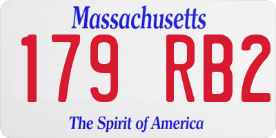 MA license plate 179RB2
