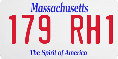 MA license plate 179RH1