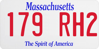 MA license plate 179RH2