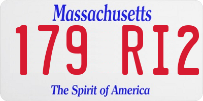 MA license plate 179RI2