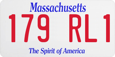 MA license plate 179RL1