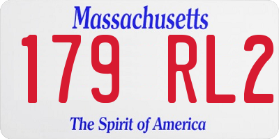 MA license plate 179RL2