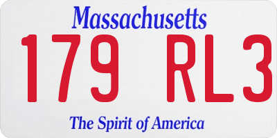 MA license plate 179RL3