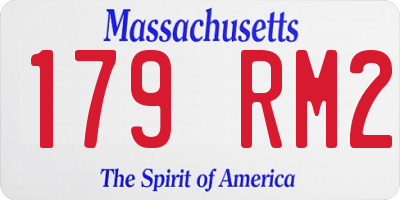 MA license plate 179RM2