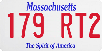 MA license plate 179RT2