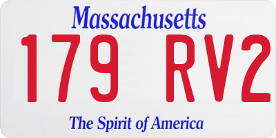 MA license plate 179RV2
