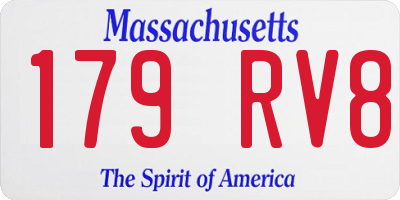 MA license plate 179RV8