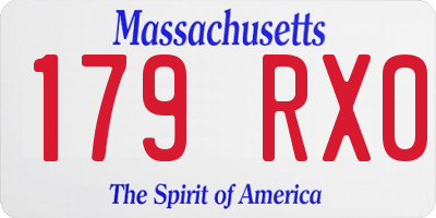 MA license plate 179RX0