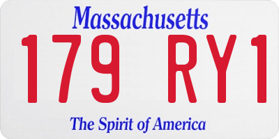 MA license plate 179RY1