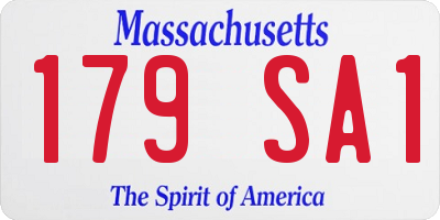 MA license plate 179SA1
