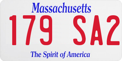 MA license plate 179SA2