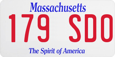 MA license plate 179SD0