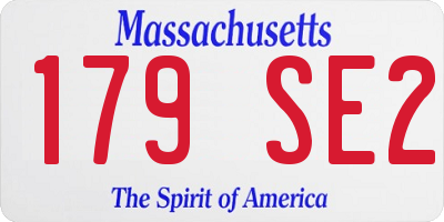 MA license plate 179SE2