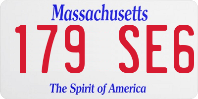 MA license plate 179SE6