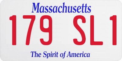 MA license plate 179SL1