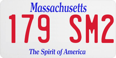 MA license plate 179SM2