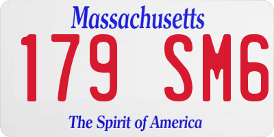 MA license plate 179SM6