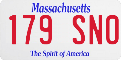 MA license plate 179SN0