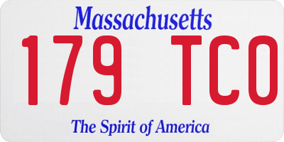 MA license plate 179TC0