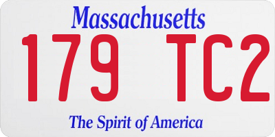 MA license plate 179TC2