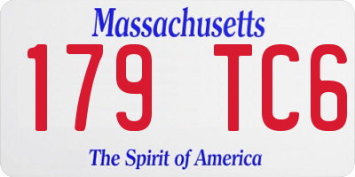 MA license plate 179TC6