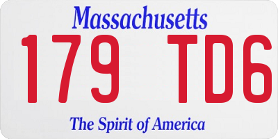 MA license plate 179TD6