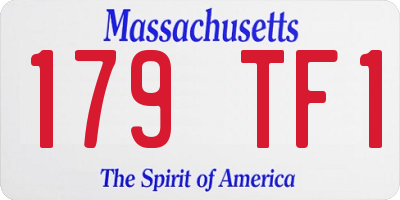 MA license plate 179TF1