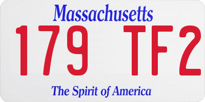 MA license plate 179TF2