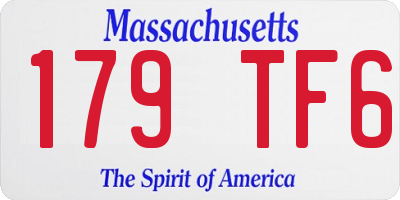 MA license plate 179TF6