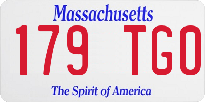 MA license plate 179TG0