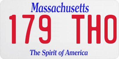 MA license plate 179TH0