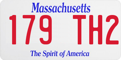 MA license plate 179TH2